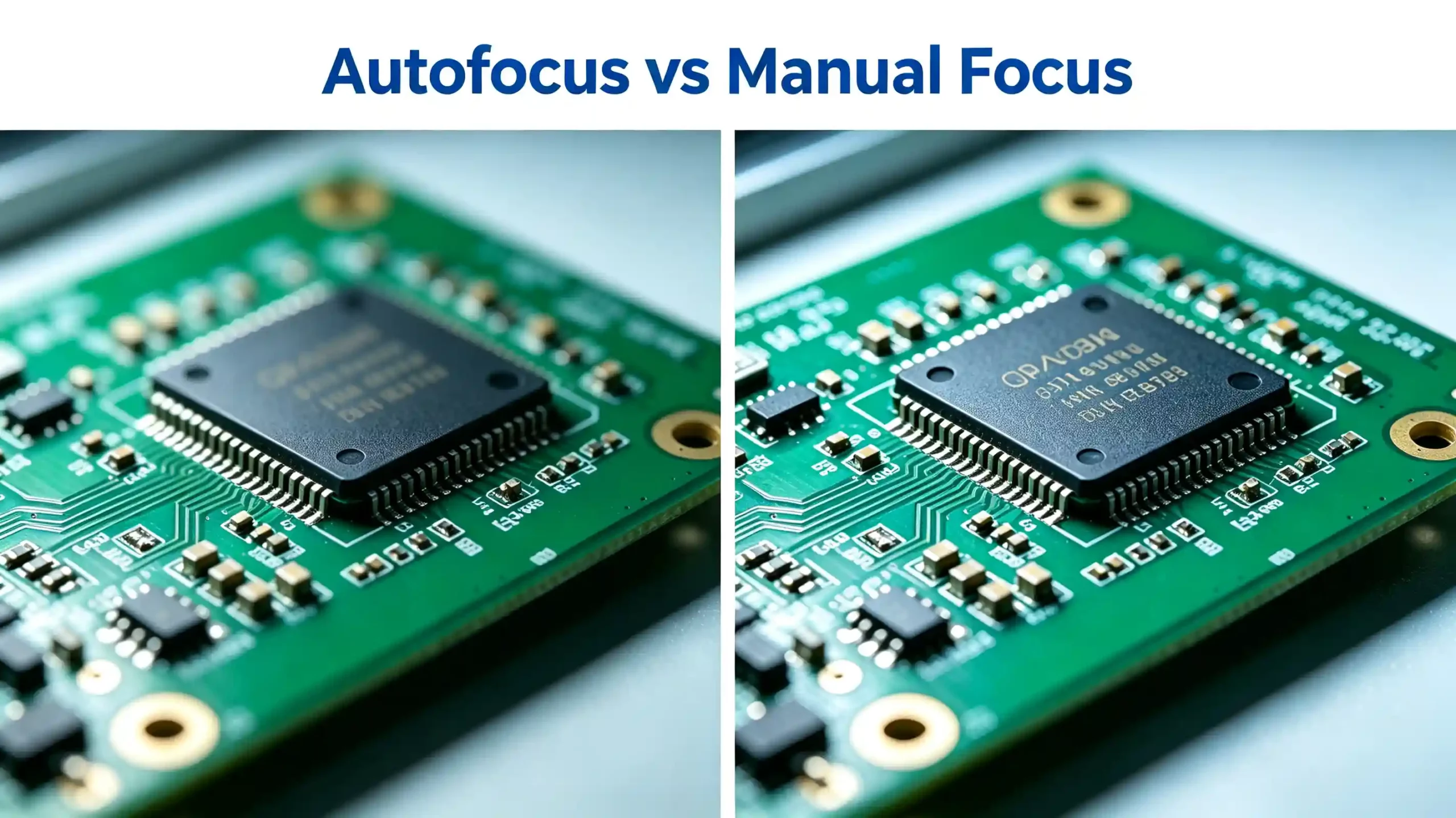 Autofocus digital microscope vs manual focus microscope for PCB inspection workflow comparison